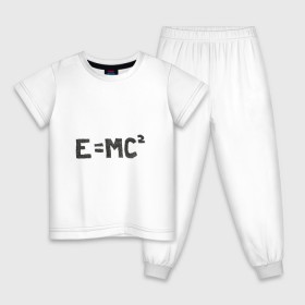 Детская пижама хлопок с принтом Теория относительности в Белгороде, 100% хлопок |  брюки и футболка прямого кроя, без карманов, на брюках мягкая резинка на поясе и по низу штанин
 | Тематика изображения на принте: наука | относительность | физика | формулы | эйнштейн