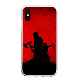 Чехол для iPhone XS Max матовый с принтом God of War в Белгороде, Силикон | Область печати: задняя сторона чехла, без боковых панелей | god | playstation | war | атрей | бог | войны | кратос | левиафан | лук | лучник | призрак спарты | топор