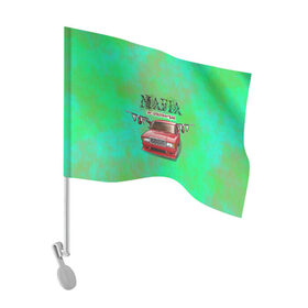 Флаг для автомобиля с принтом Mafia в Белгороде, 100% полиэстер | Размер: 30*21 см | 2107 | mafia | бандиты | ваз | мафия | машины | семерка | таз | тазы