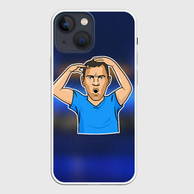 Чехол для iPhone 13 mini с принтом Дзюба FCZP Edition в Белгороде,  |  | champions league | euro | russia | zenit | дзюба | евро | зенит | лига чемпионов