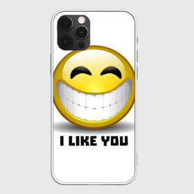 Чехол для iPhone 12 Pro Max с принтом I like you в Белгороде, Силикон |  | Тематика изображения на принте: emoji | зубы | интернет | любовь | мем | настроение | симпатия | смайл | смайлик | улыбка | эмоджи