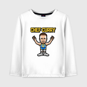 Детский лонгслив хлопок с принтом Chef Curry в Белгороде, 100% хлопок | круглый вырез горловины, полуприлегающий силуэт, длина до линии бедер | and1 | basketball | curry | game | golden state | nba | player | slam dunk | sport | stephen | streetball | team | warriors | баскетбол | баскетболист | игра | игрок | карри | мяч | нба | победа | слэм данк | спорт | стефен | тренер | чемпион