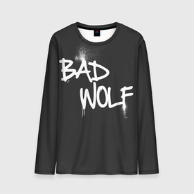 Мужской лонгслив 3D с принтом Bad wolf в Белгороде, 100% полиэстер | длинные рукава, круглый вырез горловины, полуприлегающий силуэт | bbc | dimension | dr who | jenna coleman | jodie whittaker | matt smith | relative | resolution | space | tardis | the doctor | time | галлифрей | джоди уиттакер | доктор кто | тардис