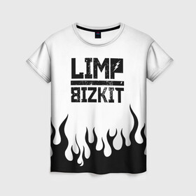 Женская футболка 3D с принтом Limp Bizkit  в Белгороде, 100% полиэфир ( синтетическое хлопкоподобное полотно) | прямой крой, круглый вырез горловины, длина до линии бедер | bizkit | limp | limp bizkit | music | rock | бизкиты | лимп бизкит | лимпы | липкие письки | музыка | рок