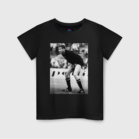 Детская футболка хлопок с принтом Лев Яшин в Белгороде, 100% хлопок | круглый вырез горловины, полуприлегающий силуэт, длина до линии бедер | лев яшин | россия | сборная россии | ссср | футбол | яшин