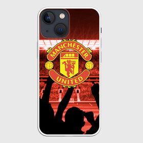 Чехол для iPhone 13 mini с принтом Manchester United в Белгороде,  |  | champions | football | manchester | manchester united | soccer | uefa | united | world cup | лига чемпионов | манчестер | манчестер юнайтед | форма | формы | футбол | юнайтед