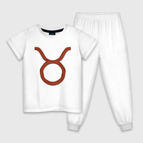 Детская пижама хлопок с принтом Телец (Taurus) в Белгороде, 100% хлопок |  брюки и футболка прямого кроя, без карманов, на брюках мягкая резинка на поясе и по низу штанин
 | Тематика изображения на принте: 