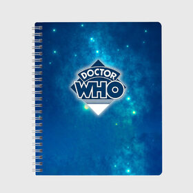 Тетрадь с принтом Doctor Who в Белгороде, 100% бумага | 48 листов, плотность листов — 60 г/м2, плотность картонной обложки — 250 г/м2. Листы скреплены сбоку удобной пружинной спиралью. Уголки страниц и обложки скругленные. Цвет линий — светло-серый
 | doctor | who | доктор | доктор кто | кто