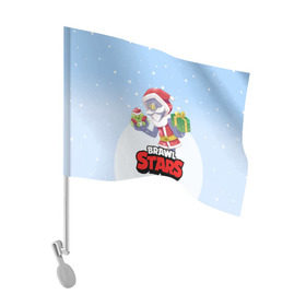 Флаг для автомобиля с принтом Brawl Stars. Christmas Barley в Белгороде, 100% полиэстер | Размер: 30*21 см | bo | brawl | brock | bull | colt | dynamike | elprimo | jessie | leon | moba | nita | shelly | stars | бо | брок | булл | джесси | динамайк | кольт | леон | нита | шелли | эльпримо