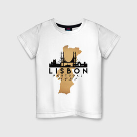 Детская футболка хлопок с принтом Лиссабон (Португалия) в Белгороде, 100% хлопок | круглый вырез горловины, полуприлегающий силуэт, длина до линии бедер | city | lisbon | portugal | ronaldo | travel | город | европа | карта | лиссабон | мир | португалия | приключение | путешествие | роналду | столица | страна | тиризм | турист | флаг