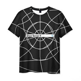 Мужская футболка 3D с принтом Darknet в Белгороде, 100% полиэфир | прямой крой, круглый вырез горловины, длина до линии бедер | Тематика изображения на принте: darknet | internet | memes | даркнет | интернет | мемы