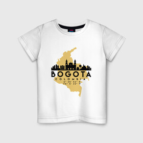 Детская футболка хлопок с принтом Богота (Колумбия) в Белгороде, 100% хлопок | круглый вырез горловины, полуприлегающий силуэт, длина до линии бедер | bogota | city | columbia | travel | богота | город | европа | карта | колумбия | мир | приключение | путешествие | столица | страна | туризм | турист | флаг