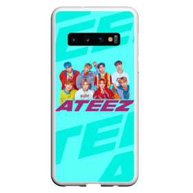 Чехол для Samsung Galaxy S10 с принтом Ateez в Белгороде, Силикон | Область печати: задняя сторона чехла, без боковых панелей | ateez | atiny | destiny | k pop | kpop | kq fellaz | атеез | атез | атэз | ёсан | к поп | кпоп | минки | сан | сонхва | тин поп | уён | хонджун | чонхо | эйтиз | эйтини | юнхо