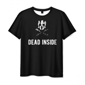 Мужская футболка 3D с принтом Дед Инсайд в Белгороде, 100% полиэфир | прямой крой, круглый вырез горловины, длина до линии бедер | dead | ded | did | insid | inside | гуль | деад | дед | дид | инсайд | инсайде | инсид | инсиде | токийский | токио