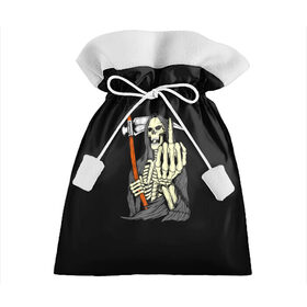 Подарочный 3D мешок с принтом Смерть в Белгороде, 100% полиэстер | Размер: 29*39 см | halloween | коса | скелет | хэллоуин | череп