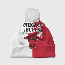 Шапка 3D c помпоном с принтом CHICAGO BULLS в Белгороде, 100% полиэстер | универсальный размер, печать по всей поверхности изделия | bulls | chicago | chicago bulls | nba | red bulls | usa | америка | быки | нба | сша | чикаго буллс