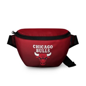 Поясная сумка 3D с принтом CHICAGO BULLS в Белгороде, 100% полиэстер | плотная ткань, ремень с регулируемой длиной, внутри несколько карманов для мелочей, основное отделение и карман с обратной стороны сумки застегиваются на молнию | bulls | chicago | chicago bulls | nba | red bulls | usa | америка | быки | нба | сша | чикаго буллс