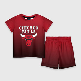 Детский костюм с шортами 3D с принтом CHICAGO BULLS в Белгороде,  |  | bulls | chicago | chicago bulls | nba | red bulls | usa | америка | быки | нба | сша | чикаго буллс