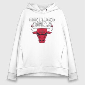 Женское худи Oversize хлопок с принтом CHICAGO BULLS в Белгороде, френч-терри — 70% хлопок, 30% полиэстер. Мягкий теплый начес внутри —100% хлопок | боковые карманы, эластичные манжеты и нижняя кромка, капюшон на магнитной кнопке | bulls | chicago | chicago bulls | nba | red bulls | usa | америка | быки | нба | сша | чикаго буллс