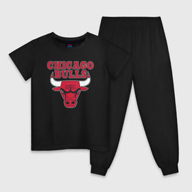 Детская пижама хлопок с принтом CHICAGO BULLS в Белгороде, 100% хлопок |  брюки и футболка прямого кроя, без карманов, на брюках мягкая резинка на поясе и по низу штанин
 | Тематика изображения на принте: bulls | chicago | chicago bulls | nba | red bulls | usa | америка | быки | нба | сша | чикаго буллс