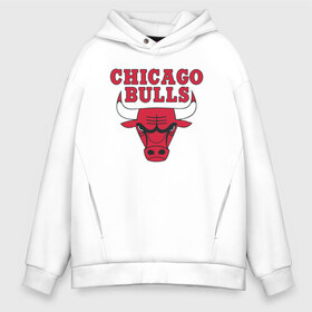 Мужское худи Oversize хлопок с принтом CHICAGO BULLS в Белгороде, френч-терри — 70% хлопок, 30% полиэстер. Мягкий теплый начес внутри —100% хлопок | боковые карманы, эластичные манжеты и нижняя кромка, капюшон на магнитной кнопке | Тематика изображения на принте: bulls | chicago | chicago bulls | nba | red bulls | usa | америка | быки | нба | сша | чикаго буллс