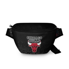 Поясная сумка 3D с принтом CHICAGO BULLS в Белгороде, 100% полиэстер | плотная ткань, ремень с регулируемой длиной, внутри несколько карманов для мелочей, основное отделение и карман с обратной стороны сумки застегиваются на молнию | Тематика изображения на принте: bulls | chicago | chicago bulls | nba | red bulls | usa | америка | быки | нба | сша | чикаго буллс