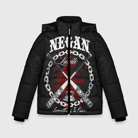 Зимняя куртка для мальчиков 3D с принтом The Walking Dead Negan в Белгороде, ткань верха — 100% полиэстер; подклад — 100% полиэстер, утеплитель — 100% полиэстер | длина ниже бедра, удлиненная спинка, воротник стойка и отстегивающийся капюшон. Есть боковые карманы с листочкой на кнопках, утяжки по низу изделия и внутренний карман на молнии. 

Предусмотрены светоотражающий принт на спинке, радужный светоотражающий элемент на пуллере молнии и на резинке для утяжки | Тематика изображения на принте: amc | carol | daryl | dixon | michonne | negan | reaction | rick | season 10 | twd | zombies | диксон | дэрил | зомби | мертвецы | мишонн | неган | реакция | рик | ходячие