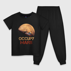 Детская пижама хлопок с принтом Захватить Марс в Белгороде, 100% хлопок |  брюки и футболка прямого кроя, без карманов, на брюках мягкая резинка на поясе и по низу штанин
 | earth | mars | moon | nasa | red | space | астронавт | гагарин | земля | инопланетянин | комета | космонавт | космос | красный | луна | марс | марсианин | мереорит | наса | нло | планета | пришелец | ракета | солнце