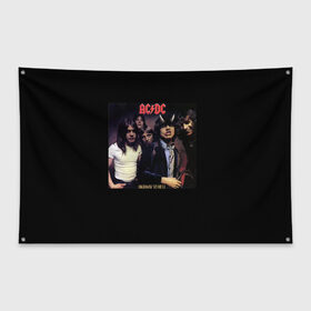 Флаг-баннер с принтом AC DC в Белгороде, 100% полиэстер | размер 67 х 109 см, плотность ткани — 95 г/м2; по краям флага есть четыре люверса для крепления | ac dc | rock