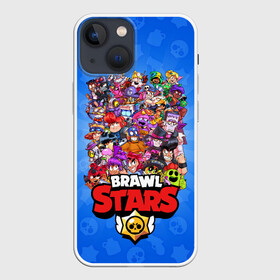 Чехол для iPhone 13 mini с принтом BRAWL STARS ВСЕ ПЕРСОНАЖИ в Белгороде,  |  | brawl stars | bull | colt | crow | leon | leon shark | shark | stars | акула | берли | ворон | динамайк | кольт | леон | леон акула | нита | спайк | шелли | эль примо