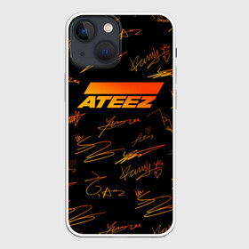 Чехол для iPhone 13 mini с принтом ATEEZ АВТОГРАФЫ в Белгороде,  |  | ateez | kpop | ёсан | минки | сан | сонхва | уён | хонджун | чонхо | эйтиз | юнхо