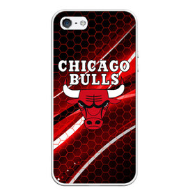 Чехол для iPhone 5/5S матовый с принтом CHICAGO BULLS в Белгороде, Силикон | Область печати: задняя сторона чехла, без боковых панелей | bulls | chicago | chicago bulls | nba | red bulls | usa | америка | быки | нба | сша | чикаго буллс