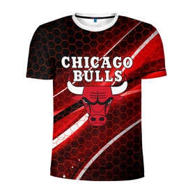 Мужская футболка 3D спортивная с принтом CHICAGO BULLS в Белгороде, 100% полиэстер с улучшенными характеристиками | приталенный силуэт, круглая горловина, широкие плечи, сужается к линии бедра | Тематика изображения на принте: bulls | chicago | chicago bulls | nba | red bulls | usa | америка | быки | нба | сша | чикаго буллс