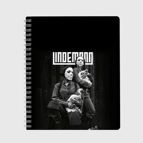 Тетрадь с принтом Lindemann в Белгороде, 100% бумага | 48 листов, плотность листов — 60 г/м2, плотность картонной обложки — 250 г/м2. Листы скреплены сбоку удобной пружинной спиралью. Уголки страниц и обложки скругленные. Цвет линий — светло-серый
 | industrial | lindemann | metal | pain | peter | rammstein | rock | tagtgren | till | индастриал | линдеманн | метал | петер | пэйн | раммштайн | рок | тилль | тэгтгрен