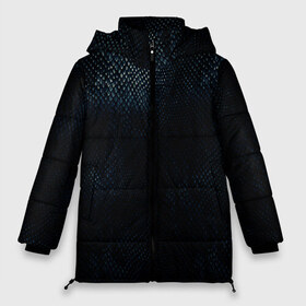 Женская зимняя куртка 3D с принтом Черный Дракон в Белгороде, верх — 100% полиэстер; подкладка — 100% полиэстер; утеплитель — 100% полиэстер | длина ниже бедра, силуэт Оверсайз. Есть воротник-стойка, отстегивающийся капюшон и ветрозащитная планка. 

Боковые карманы с листочкой на кнопках и внутренний карман на молнии | dragon | дракон | дракончик | змея | костюм | чешуя