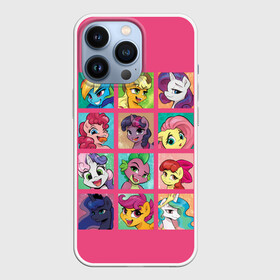 Чехол для iPhone 13 Pro с принтом My little pony в Белгороде,  |  | Тематика изображения на принте: applejack | little | magic | mlp | my | pinkie pie | pony | rainbow dash | rarity | sto luchshih detskih printov | twilight | дракон | дружба | единорог | искорка | пони | селестия | спайк | сумеречная | это чудо