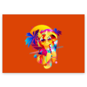 Поздравительная открытка с принтом My little pony в Белгороде, 100% бумага | плотность бумаги 280 г/м2, матовая, на обратной стороне линовка и место для марки
 | applejack | little | magic | mlp | my | pinkie pie | pony | rainbow dash | rarity | sto luchshih detskih printov | twilight | дракон | дружба | единорог | искорка | пони | селестия | спайк | сумеречная | это чудо
