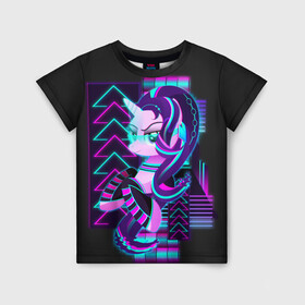 Детская футболка 3D с принтом Мой маленький пони в Белгороде, 100% гипоаллергенный полиэфир | прямой крой, круглый вырез горловины, длина до линии бедер, чуть спущенное плечо, ткань немного тянется | Тематика изображения на принте: applejack | little | magic | mlp | my | pinkie pie | pony | rainbow dash | rarity | twilight | дракон | дружба | единорог | искорка | пони | селестия | спайк | сумеречная | это чудо