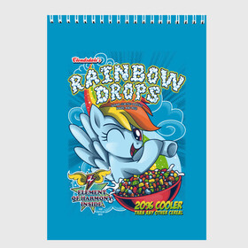 Скетчбук с принтом Rainbow brops в Белгороде, 100% бумага
 | 48 листов, плотность листов — 100 г/м2, плотность картонной обложки — 250 г/м2. Листы скреплены сверху удобной пружинной спиралью | applejack | little | magic | mlp | my | pinkie pie | pony | rainbow dash | rarity | twilight | дракон | дружба | единорог | искорка | пони | селестия | спайк | сумеречная | это чудо