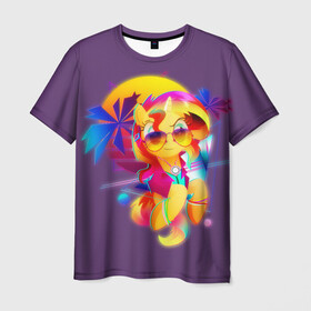 Мужская футболка 3D с принтом My little pony в Белгороде, 100% полиэфир | прямой крой, круглый вырез горловины, длина до линии бедер | applejack | little | magic | mlp | my | pinkie pie | pony | rainbow dash | rarity | twilight | дракон | дружба | единорог | искорка | пони | селестия | спайк | сумеречная | это чудо