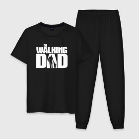 Мужская пижама хлопок с принтом The walking dad в Белгороде, 100% хлопок | брюки и футболка прямого кроя, без карманов, на брюках мягкая резинка на поясе и по низу штанин
 | walking dad