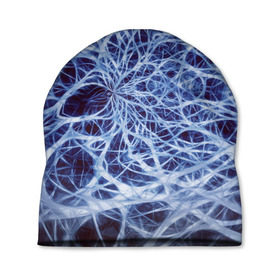 Шапка 3D с принтом Nerves в Белгороде, 100% полиэстер | универсальный размер, печать по всей поверхности изделия | nerves | абстрактно | абстрактные | абстрактный | абстракция | нейронная | неон | неонка | неоновые | нерв | нервная | нервы | объёмные | объёмный | светящиеся | светящийся | сетка | сеть | система