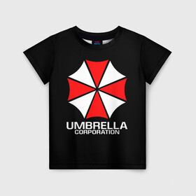 Детская футболка 3D с принтом UMBRELLA CORP | АМБРЕЛЛА КОРП в Белгороде, 100% гипоаллергенный полиэфир | прямой крой, круглый вырез горловины, длина до линии бедер, чуть спущенное плечо, ткань немного тянется | ada wong | biohazard | leon | nemesis | project resistance | raccoon city | re | re3 | resident evil | resident evil 3 | rpd | stars | umbrella | ада вонг | амбрелла | немезис | ужасы