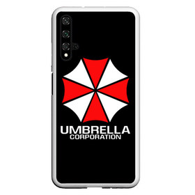 Чехол для Honor 20 с принтом UMBRELLA CORP в Белгороде, Силикон | Область печати: задняя сторона чехла, без боковых панелей | Тематика изображения на принте: ada wong | biohazard | leon | nemesis | project resistance | raccoon city | re | re3 | resident evil | resident evil 3 | rpd | stars | umbrella | ада вонг | амбрелла | немезис | ужасы