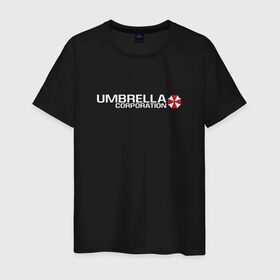 Мужская футболка хлопок с принтом UMBRELLA CORP в Белгороде, 100% хлопок | прямой крой, круглый вырез горловины, длина до линии бедер, слегка спущенное плечо. | Тематика изображения на принте: ada wong | biohazard | leon | nemesis | project resistance | raccoon city | re | re3 | resident evil | resident evil 3 | rpd | stars | umbrella | ада вонг | амбрелла | немезис | ужасы