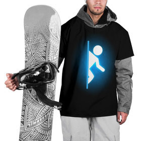 Накидка на куртку 3D с принтом Portal в Белгороде, 100% полиэстер |  | portal | игра | футболка | чёрный