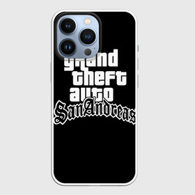 Чехол для iPhone 13 Pro с принтом GTA San Andreas в Белгороде,  |  | gta | sa | sanandreas | футболка | чёрный