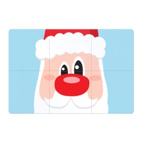 Магнитный плакат 3Х2 с принтом Лицо Дедушки мороза в Белгороде, Полимерный материал с магнитным слоем | 6 деталей размером 9*9 см | 2020 | christmas | claus | happy | merry | new | santa | year | год | годом | дед | дедушка | клаус | мороз | новый | новым | подарок | поздравить | рождество | рождеством | санта
