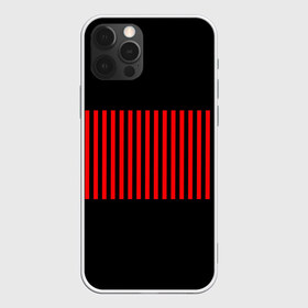 Чехол для iPhone 12 Pro Max с принтом Red and Black Lines в Белгороде, Силикон |  | black | black and red | hype | lines | red | красный | линии | черный