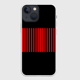 Чехол для iPhone 13 mini с принтом Red and Black Lines в Белгороде,  |  | black | black and red | hype | lines | red | красный | линии | черный